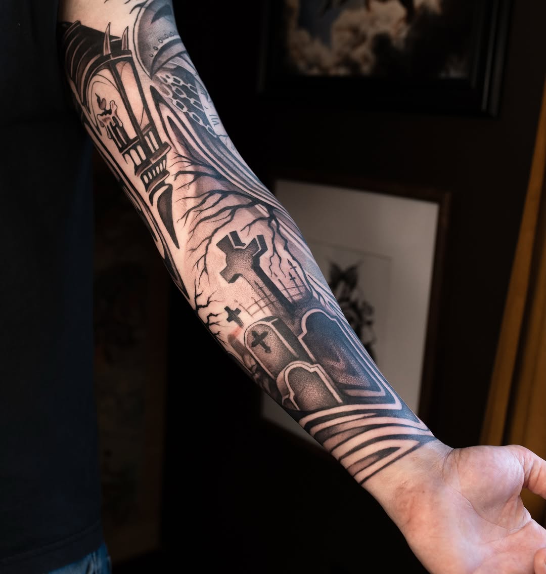I am so behind on posting it’s insane, but this sleeve turned out to be one of my favorite tattoos I’ve ever done.  It actually all started with one l