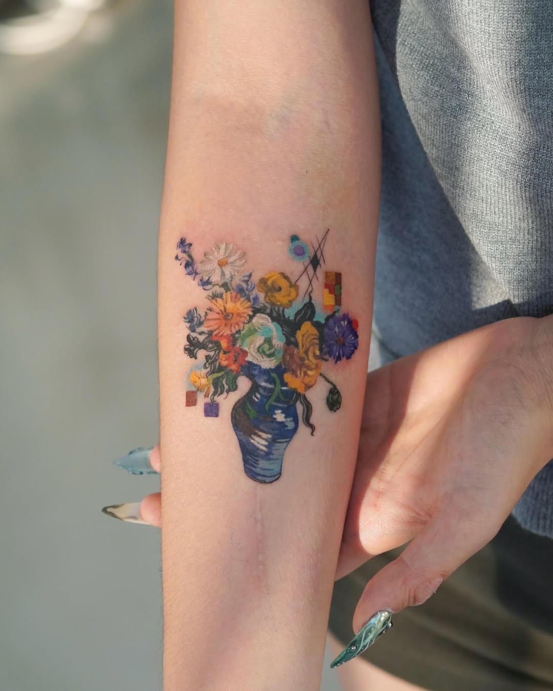 🌱🌻💛🩵 #vangogh #sunflower #kandinsky #bangkoktattooshop
