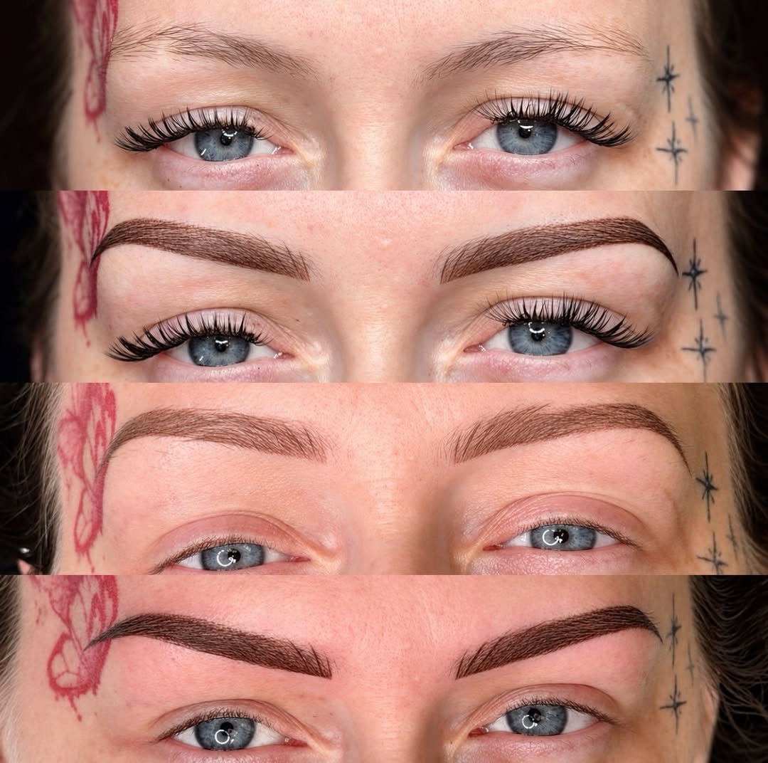 Symmetry is kind of my love language. 🖤 I’m having SO much fun putting over a decade of symmetry skills into piercing—and this double eyebrow is one 