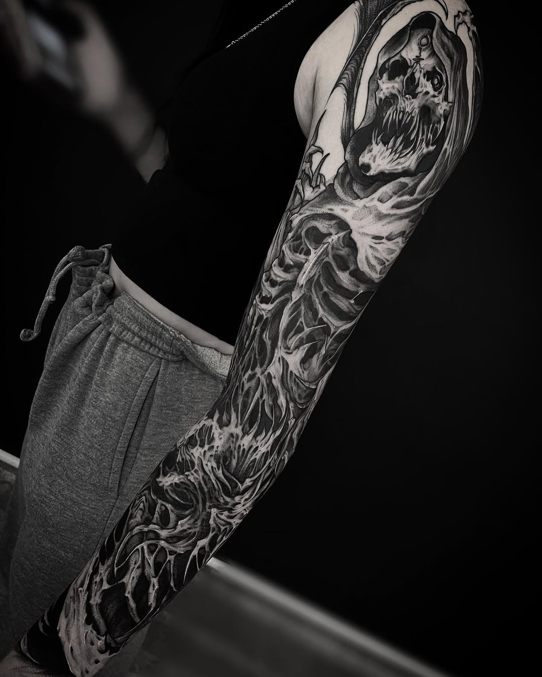 Final piece of the neck puzzle for @flesh_cathedral_tattoo filled 🤘🤘 thanks heaps for the trust 🙏

. 💥 BOOKS OPEN FOR 2026 💥 I am now fully booke