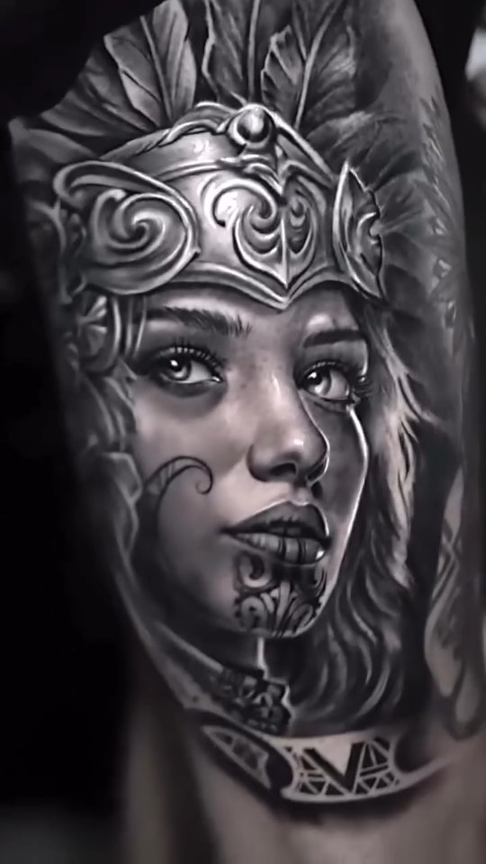 Ein Tattoo wie dieses ist mehr als nur ein Motiv – es ist eine ganze Welt auf der Haut.
Dunkle Symbolik, Tiefe, Lichtkontraste und fließende Übergänge