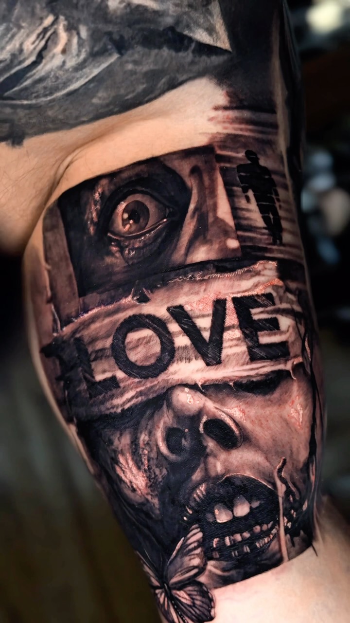 Fully healed, natural day light full outer arm for Tyler! 3 sessions. Continuing the inner arm ready for @inkthe6ixtorontotattooexpo ! 
.
Done using @