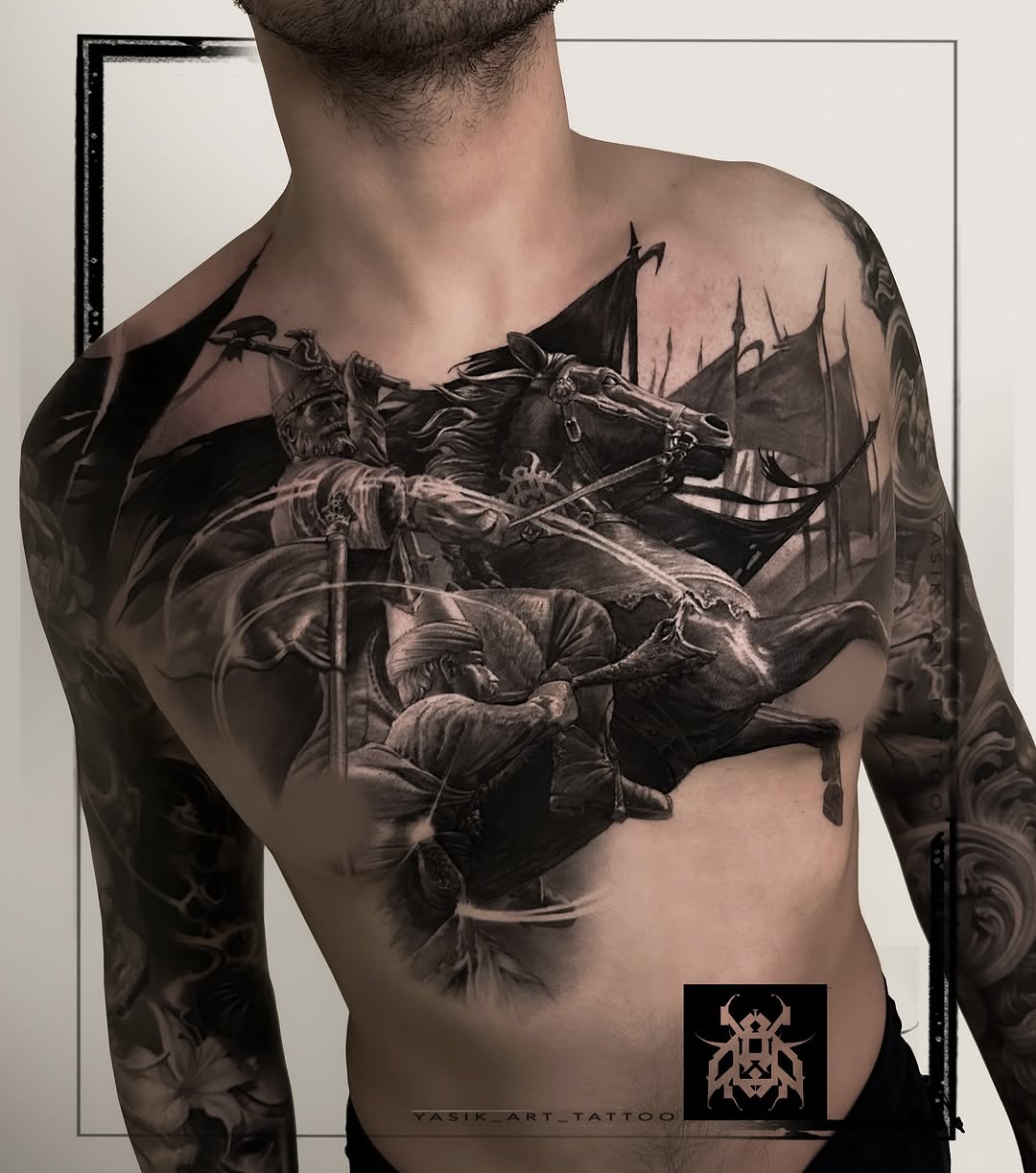 •Nader Shah• 
#torontotattoo #realismtattoo #chesttattoo