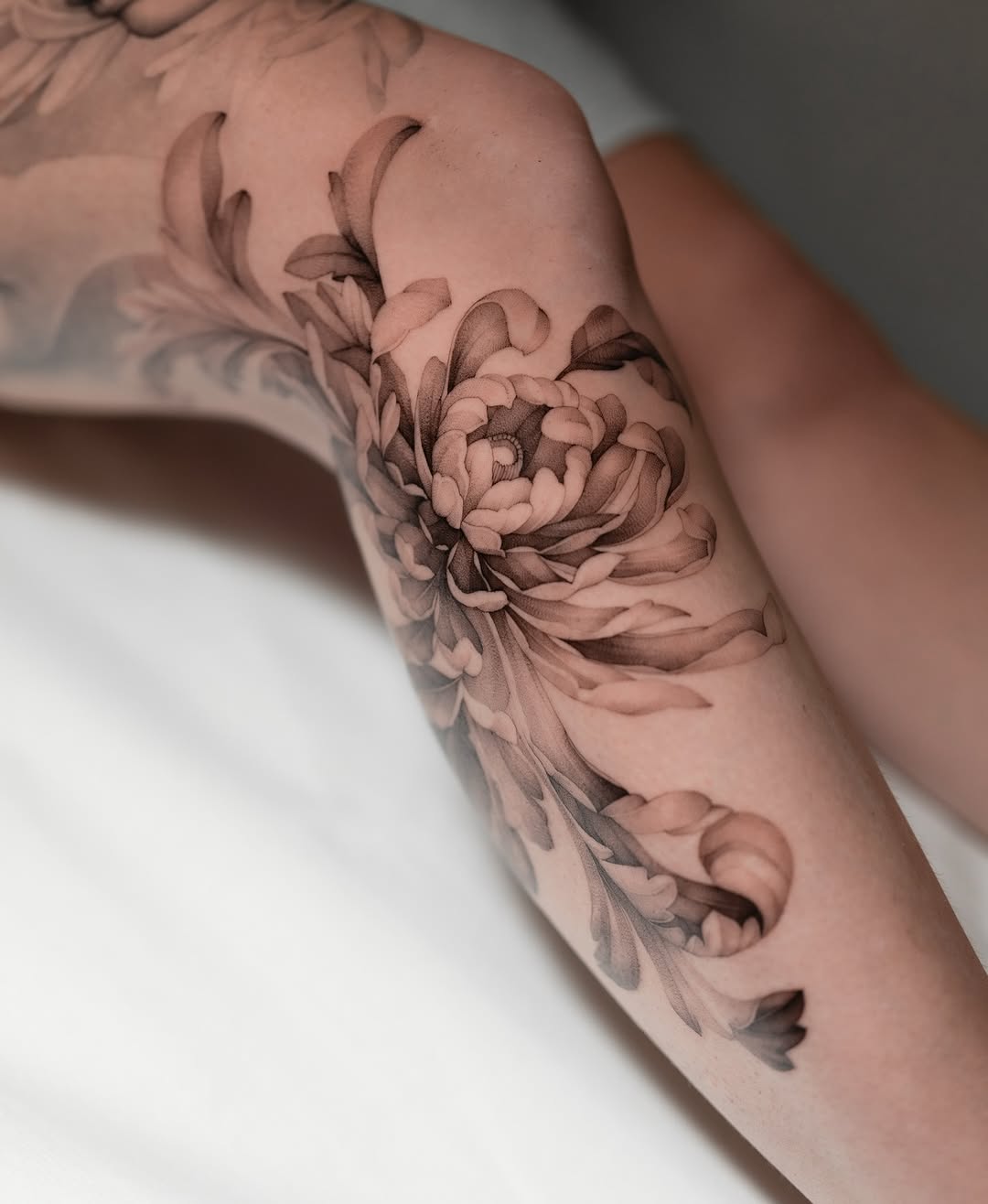 Continuation of a leg piece 🧡
Done with @elitetattooofficial 3rl 0.25
#tattoo #tattooed #tattooartist #chrysanthemumtattoo #floraltattoo #tattooidea